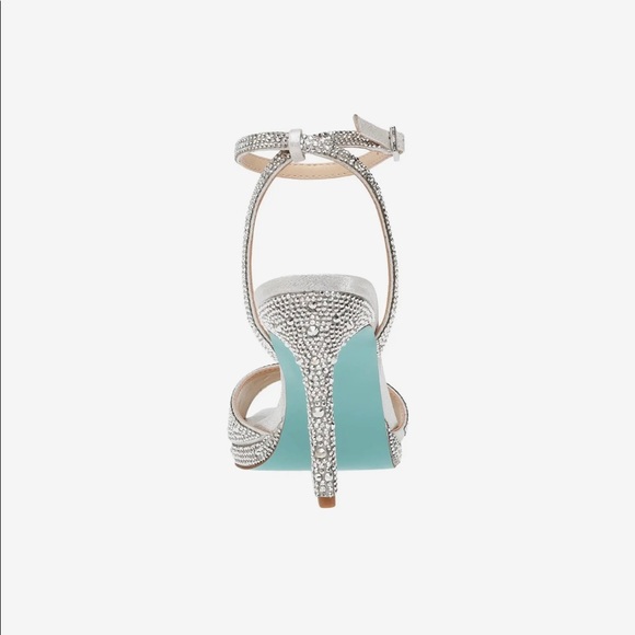 Betsey Johnson silver crystal stiletto - Picture 2 of 8